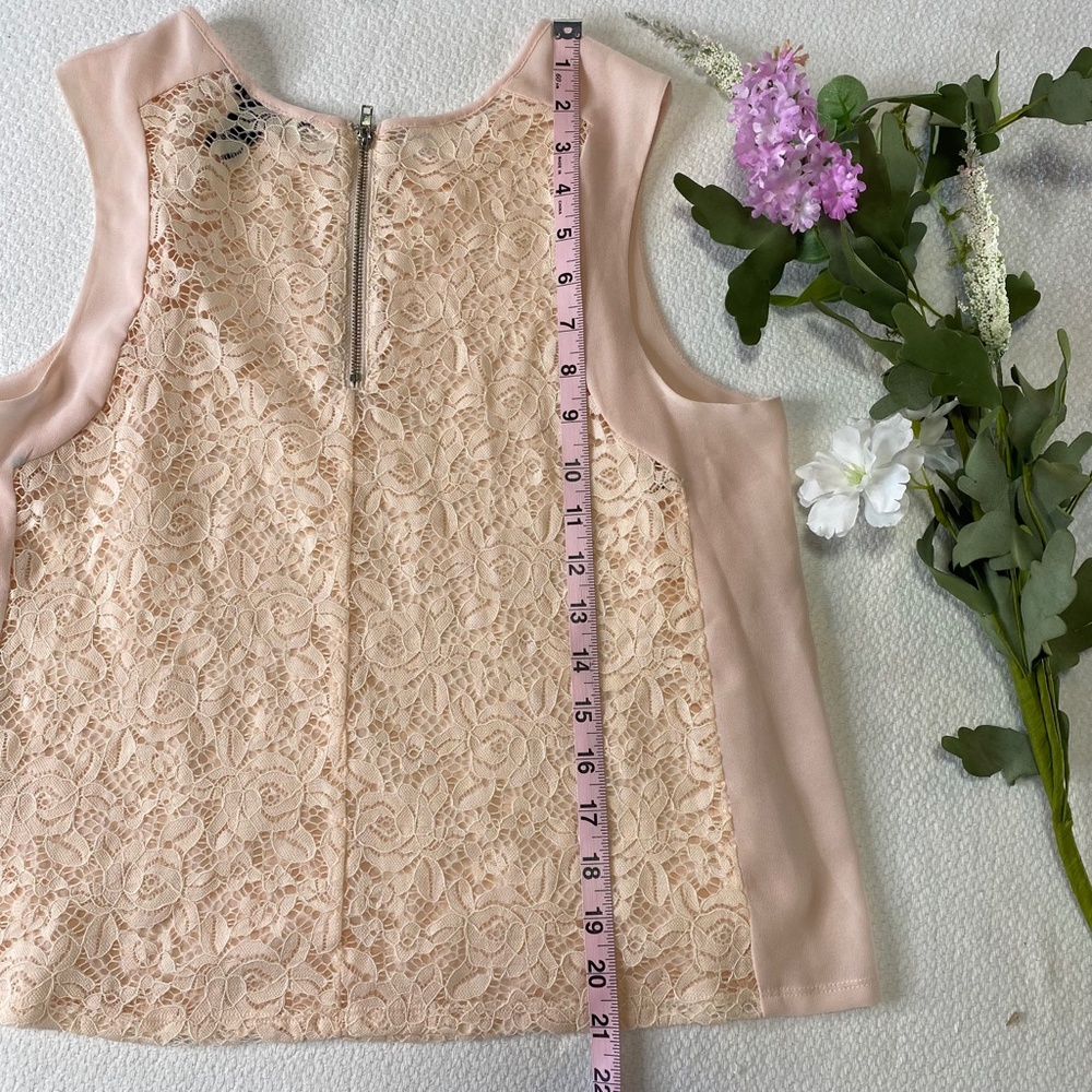 Forever 21 Lace Sleeveless Pink Top Size M - Picture 5 of 6